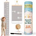 Height Chart for Kids Customizable Kids Height Wall Chart with Stickers, Marker & Hook Hanging Growth Chart Measurement for Wall Easy Installation for Baby Room Nursery and Playroom-Ruum Studio Home