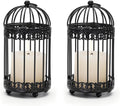 NUPTIO Vintage Bird Cage Decor: Decorative Bird Cage Candle Holder for Table - Hanging Metal Small Birdcage Tealight Votive Holders for Christmas Bridal Shower Centerpiece 6 Inch H-Ruum Studio Home