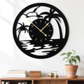 24inches/60cm Large Wall Clocks Battery Powered No Ticking Silent Round Black Modern Unique Metal Wall Clocks Suitable Living Room Kitchen Bedroom Fireplace Office Farmhouse。-Ruum Studio Home
