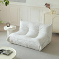 Luxury Sofa Couch Chair, Lazy Floor Seating, Fireside Bean Bag Chair, Ergonomic Tatami Sofa Lounger for Living Room, Bedroom, Office, Loveseat, White-Ruum Studio Home