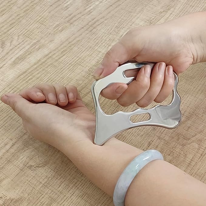 BYYDDIY SD 2 in 1 Stainless Steel GuaSha Muscle Scraper Tools Set,Scar Tissue Tool,Physical Therapy Tools,Muscle Scraping Tool,Massage Scraper,IASTM Tools,Soft Tissue Massage Tool (SD2)-Ruum Studio Home