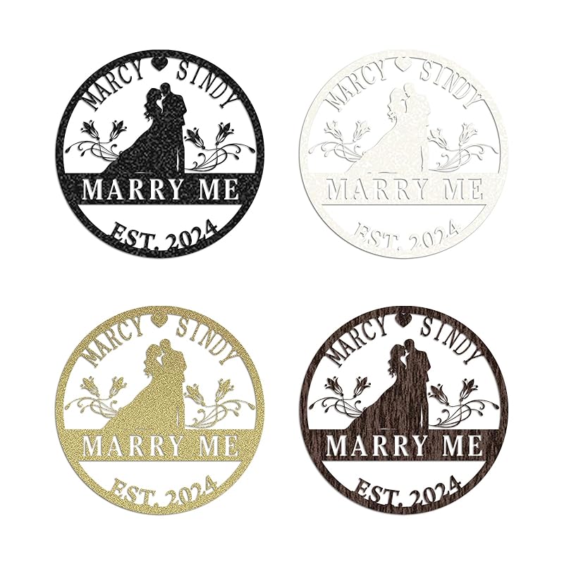 Personalized Wedding Gifts | Custom Metal Signs| Couples Gift for Her | Wedding Date Sign | Engagement Gift | Anniversary Gift | Bridal Shower Gift | Wedding Anniversary Gift | Metal Art-Ruum Studio Home