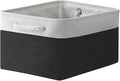 TheWarmHome Storage Bins for Shelves - 1 Pack 15.7x11.8x8.3 inch Canvas Storage Basket for Organizing Cubes Gift Dog Cloth Toy (White & Black)-Ruum Studio Home