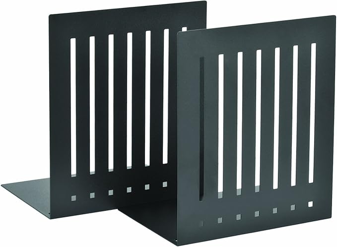 STEELMASTER by BankSupplies 10-Inch Heavy Duty Bookends | Scratch Resistant Finish | Heavy Gauge Material | Non-Slip Padded Base Protection | For Office, Bookshelves, Binders & Books-Ruum Studio Home