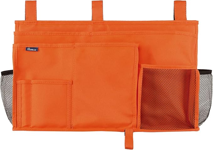 Surblue Caddy Hanging Organizer Bedside Storage Bag for Bunk and Hospital Beds, Orange, L-Ruum Studio Home