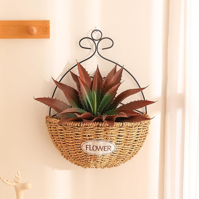 JUSTOYOU Large Artificial Succulents Aloe Plants Real Touch Fake Flowers Unpotted for Home Wedding Festival Arrangement (4, Green-Red)-Ruum Studio Home