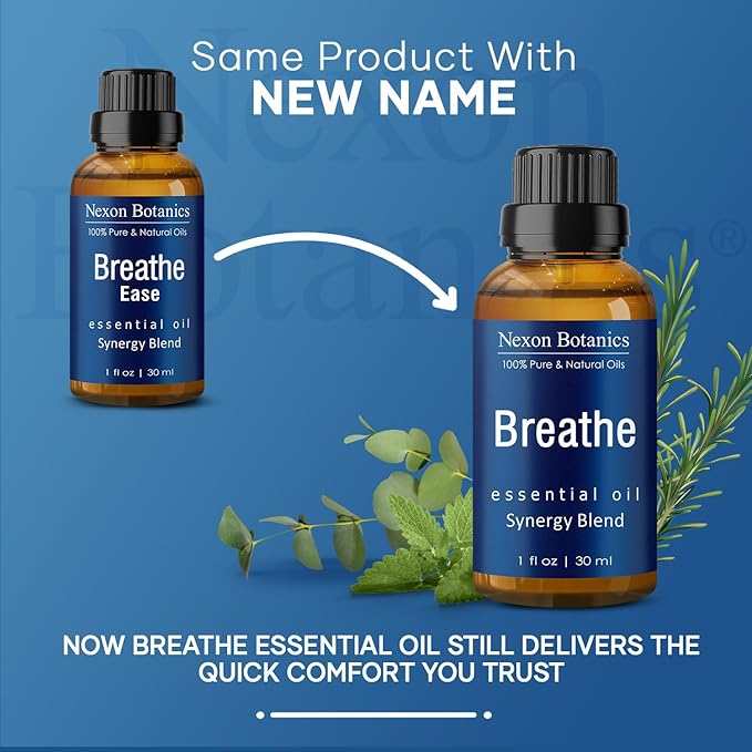 Breathe Essential Oil Blend 30 ml - Breath Sinus Relief with Menthol Oils - for Humidifiers, Diffusers, and Aromatherapy - Nexon Botanics-Ruum Studio Home