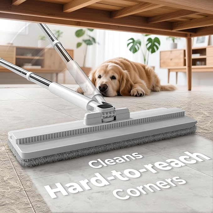 Mop and Bucket Set, Flat Microfiber Mops for Floor Cleaning, Wall Cleaner Mop and Bucket System with Wringer, Wet and Dry Use-Ruum Studio Home