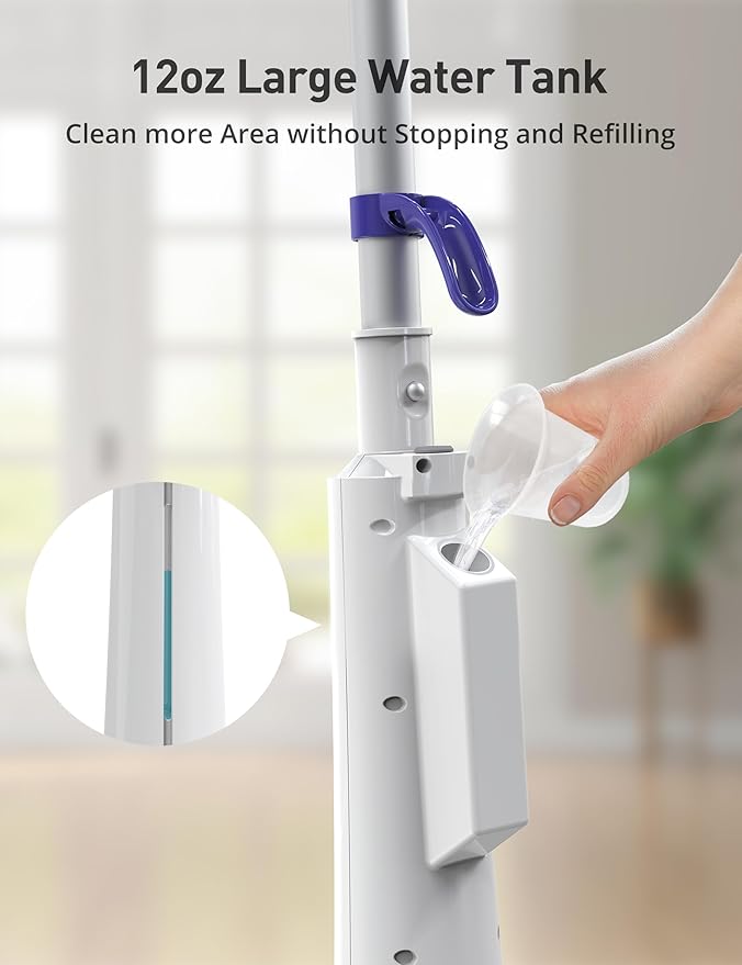 Professional Steam Mop Cleaner, 1300W Floor Steamer with Detergent Chamber, 25S Heat Up, Lightweight Steamer for Cleaning with 2 Washable Pads, Safe for Tiles, Upholstery, Carpet, Hardwood-Ruum Studio Home