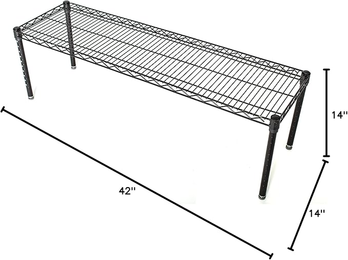 Omega Products Corporation 14" Deep x 42" Wide x 14" High Black Stationary Dunnage Rack-Ruum Studio Home