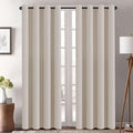 H.VERSAILTEX Thermal Insulated Blackout Window Panels Microfiber Formaldehyde-Free Kids Curtains for Holiday Season Home Decoration,Grommet Top,52 by 96 - Inch - Natural - Set of 2-Ruum Studio Home