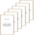 HAUS AND HUES 20x30 Picture Frames - Set of 6, Poster Frames, Gallery Wall Frame Set (Beige) - 20 x 30 Inches-Ruum Studio Home