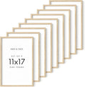 HAUS AND HUES 11x17 Picture Frame Set of 9-11 X 17 Frame Wood Picture Frames, 11x17 Poster Frame Wooden Picture Frames, 17x11 Picture Frame Wooden Frames, Frame 11x17 Natural Wood Frame-Ruum Studio Home