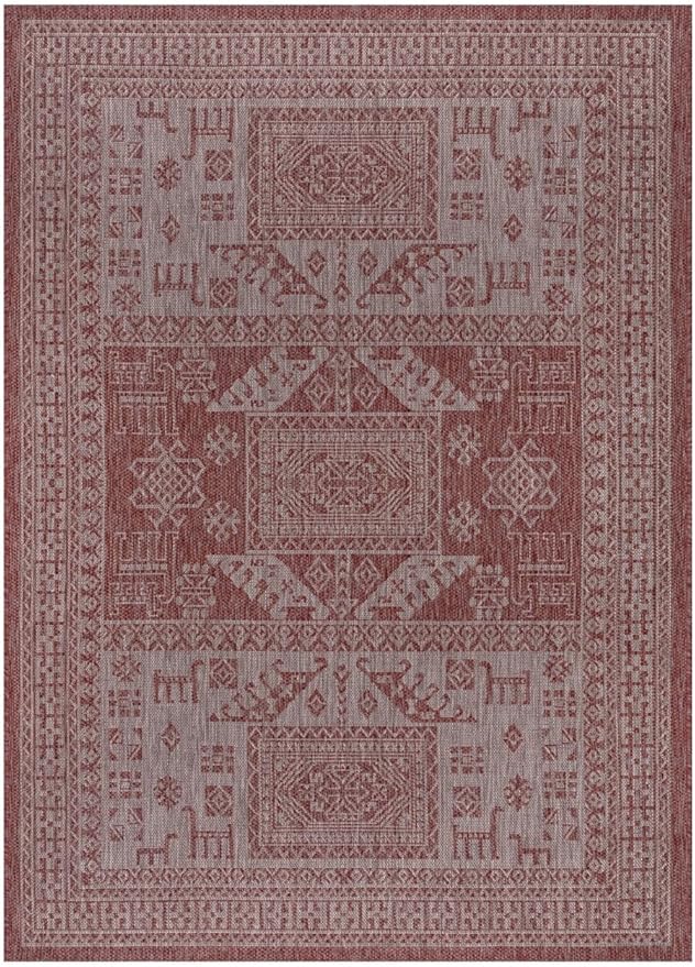 Keen Home Design Terrace Outdoor Area Rug - 4x6 Washable Indoor/Outdoor Rug for Patio, Kitchen, Balcony, Beach, Garden, Deck and Porch, Size: 3'10"x5'7"-Ruum Studio Home