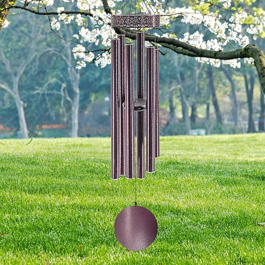 ASTARIN 48'' Large Wind Chimes - 6 Heavy Tubes, Memorial Outdoor Chimes for Garden Decor, Sympathy Gifts, Bronze-Ruum Studio Home