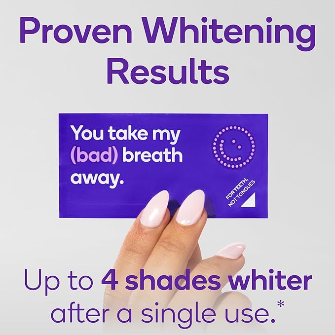 Burst Teeth Whitening Breath Strips (Polar Mint/1 Pack) | Instantly Freshens Breath on The Go | Visibily Whiter Teeth in Just One Use | Dissolves on Teeth-Ruum Studio Home