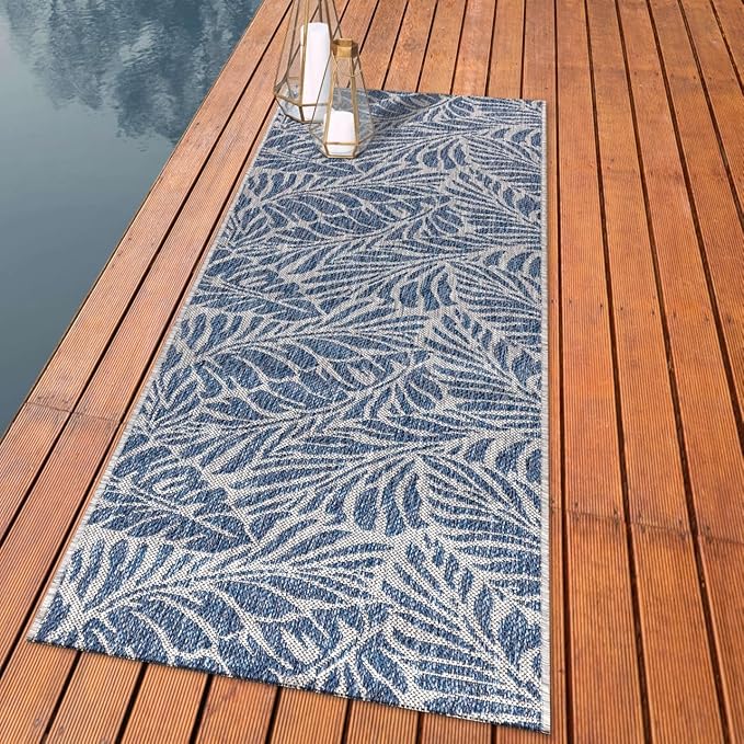 Keen Home Design Terrace Outdoor Runner Rug - 2x10 Washable Indoor/Outdoor Rug for Patio, Kitchen, Balcony, Beach, Garden, Deck and Porch, Size: 2'2"x9'11"-Ruum Studio Home