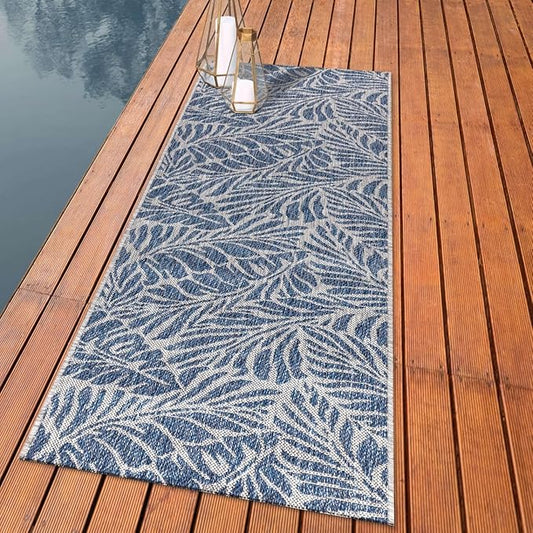 Keen Home Design Terrace Outdoor Runner Rug - 2x10 Washable Indoor/Outdoor Rug for Patio, Kitchen, Balcony, Beach, Garden, Deck and Porch, Size: 2'2"x9'11"-Ruum Studio Home