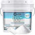 Epsom Salt Bath Soak 15 lb Bucket – Unscented, Pure Epsom Salt Bulk Crystals, Magnesium Sulfate for Full Body or Foot Soaks, Resealable Container with Scoop for Home Bath Use-Ruum Studio Home