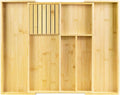 VaeFae Bamboo Kitchen Drawer Organizer, Wooden Utensil Tray with Multiple Compartments, Cutlery and Silverware Storage-Ruum Studio Home