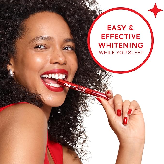 Colgate Optic White Overnight Teeth Whitening Pen, Teeth Stain Remover to Whiten Teeth, 35 Nightly Treatments, 0.08 Fl Oz-Ruum Studio Home