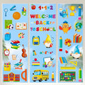 9 Sheets Back to School Window Clings, Double-Sided Window Clings for Classroom, Bus Apple Pencil First Day of School Book Window Stickers for First Day of School Decorations Supplies Decor-Ruum Studio Home
