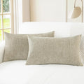 CaliTime Throw Pillow Covers Decorative 16 X 26 Inches Pack of 2 Cozy Chenille Cushion Cases for Couch Sofa Bed Living Room Home Light Taupe-Ruum Studio Home