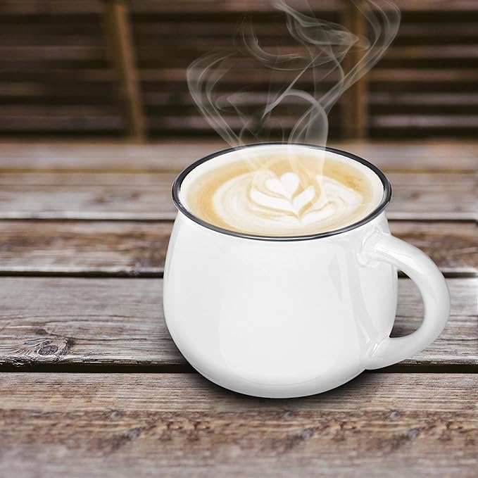 Custom Glazed Campfire Coffee Mugs 12 oz. Set of 100, Personalized Bulk Pack - Perfect for Coffee, Tea, Espresso, Hot Cocoa, Other Beverages - White-Ruum Studio Home