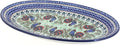 Blue Rose Polish Pottery Rooster Row Oval Platter-Ruum Studio Home