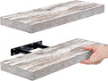 Sorbus Floating Shelves, Wall Shelves for Bedroom, Kitchen, Living Room, Bathroom Shelves Over The Toilet, Office, Home Decor, Farmhouse, 16 Inch Wall Mounted Rustic Floating Shelves for Wall, 2 Pack-Ruum Studio Home