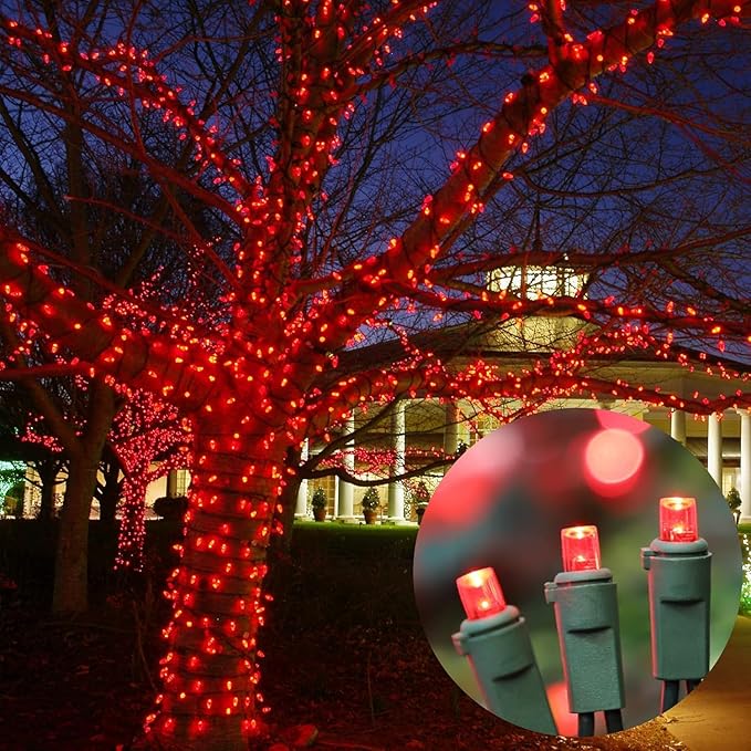 60 Count Red -String Lights - LED Christmas Lights, Mini led Lights for Indoor Outdoor Home Holiday Party Wedding Independence Day Decoration-Ruum Studio Home