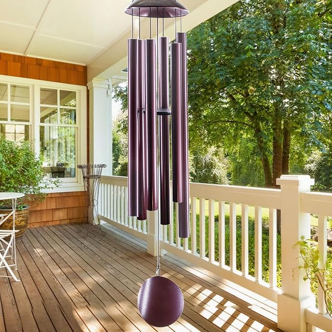 ASTARIN Extra Large Wind Chimes Outside, 2.4in Tubes Metal Handcrafted WindChimes with Deep Tone, Harmonic Deep Sound Outdoor Chimes,Outdoor Bass Bell Chime for Patio,Garden Yard Decoration,78" Bronze-Ruum Studio Home