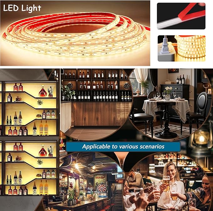 105in Large Wall Mounted Wine Rack with LED Light, 5-Tiers Liquor Bottles Display Shelf with Glasses Holder, Metal Home Bar Shelves with Iron Frame for Kitchen Dining Room (Black, 105in/8.72ft)-Ruum Studio Home
