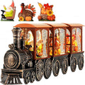 Fall Snow Globe Train Gnome Turkey Pumpkin Classic Relief Texture Battery Powered LED Glitter Fall Decorations for Home Autumn Harvest Thanksgiving Gifts-Ruum Studio Home