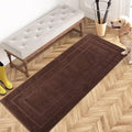 PURRUGS Dirt Trapping Door Mat 24" x 59", Non-Slip/Skid Machine Washable Entryway Rug, Dog Doormat, Super Absorbent Welcome Mat for Muddy Wet Shoes and Paws, Brown-Ruum Studio Home