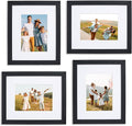 Sheffield Home 4 Piece Gallery Wall Frame Set, 8x10 Inch, Black-Ruum Studio Home