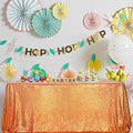 SquarePie Sequin Tablecloth 50 x 72 Inch Orange Sparkly Table Cloth for Halloween Thanksgiving Party Decoration-Ruum Studio Home