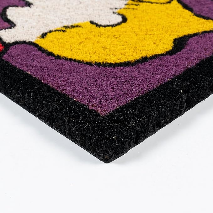Gertmenian Peanuts Snoopy Coir Doormat - 2x3 Welcome Mat (2-Pack), Ideal for High Traffic Areas in Front Door, Garage, Entryway - House/Peanut Patch, 80003-Ruum Studio Home