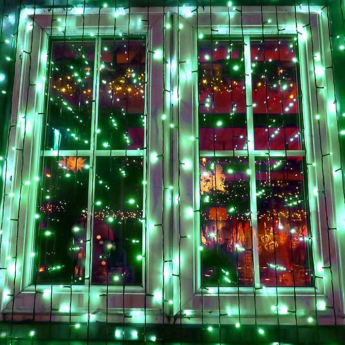 HOME LIGHTING 200 LED 66FT Christmas String Lights, St Patricks Day Fairy Lights with 8 Lighting Modes, String Mini Light Plug in for Indoor Outdoor Tree Garden Wedding Party Decoration, Green-Ruum Studio Home