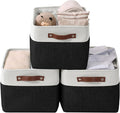 DECOMOMO Storage Bins Fabric Storage Baskets for Shelves, Linen Closet Organization Toys Nursery (Black and White, Large - 3 Pack)-Ruum Studio Home