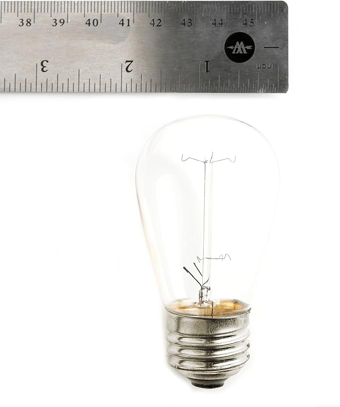 Hometown Evolution, Inc. 50 Foot E26 Commercial Edison Bulb String Lights with 25 Suspended Sockets and S14 Lantern Edison 11 Watt Bulbs-Ruum Studio Home