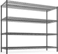REIBII 2560LBS Storage Shelves 55.5"W Metal Shelving Unit 4 Tier Wire Shelving Commercial Adjustable Garage Shelving Heavy Duty for Storage Rack for Pantry, Garage, Kitchen, 55.5"W x 18"D x 55.5"H-Ruum Studio Home