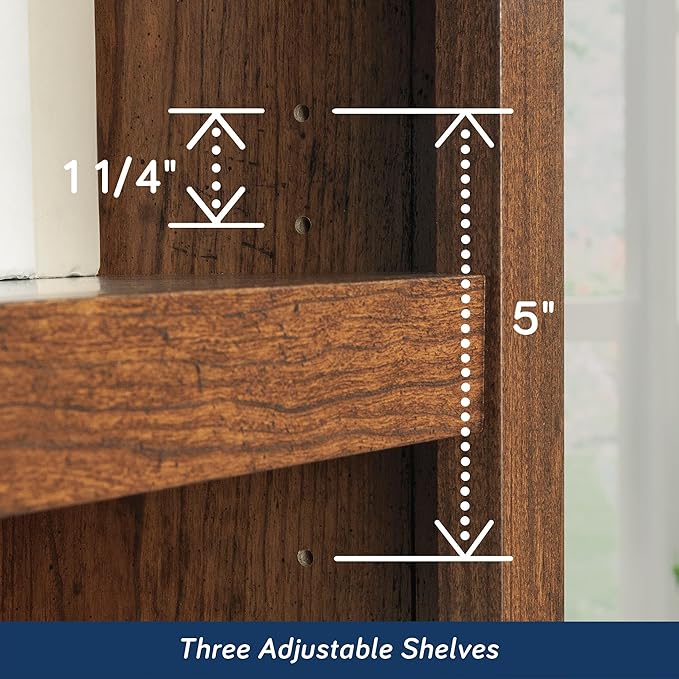 Sauder Miscellaneous Storage 5-Shelf Bookcase/ Book shelf, Washington Cherry finish-Ruum Studio Home