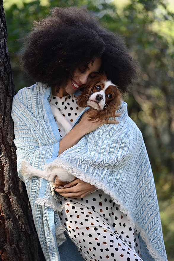 Gold Case Throw Blanket for Couch – 100% Recycled Turkish Cotton Blankets & Throws – Elegant Decorative Throw Blankets for Living Room Sofa – Woven Throws for Couch – Vintage Black – 60x80-Ruum Studio Home