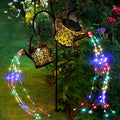 Merear Solar Watering Can Lights Outdoor with 8 Multi-Color Changing Modes, IP65 Waterproof Landscape Light Garden Decor, One Pole Two Lights Outside Decorations for Lawn, Backyard, Patio, Chrismas-Ruum Studio Home