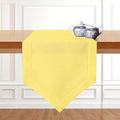 D'Moksha Homes Lemon Yellow Linen Table Runner 108 Inches Long - 100% Pure Linen Diamond Table Runner 14 x 108 Inch for Dining, Fall and Halloween - Machine Washable-Ruum Studio Home