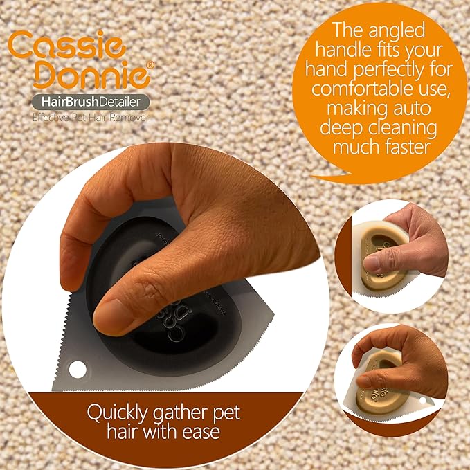 Mini Pet Hair Detailer, Pet Hair Remover for Carpet Couch Bedding Sofa, Car Interior Auto Detailing Supplies, Dog Cat Fur Reusable Brush for Furniture-Ruum Studio Home