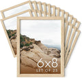 HAUS AND HUES 6x8 Natural Oak Wooden Picture Frame - Set of 25 6x8 Poster Frame - Premium Oak, Vertical Hang, Shatterproof Plexiglass - Ideal for Home, Room, Office (6x8-inch, Natural, Set of 25)-Ruum Studio Home