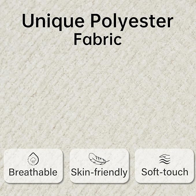 VKNOW Accent Chairs Set of 2, Modern Upholstered Living Room Chair Armchair with Solid Wood Legs, Comfy Barrel Arm Chairs for Living Room Bedroom, Cream-Ruum Studio Home