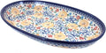 Blue Rose Polish Pottery Butterfly Oval Platter-Ruum Studio Home